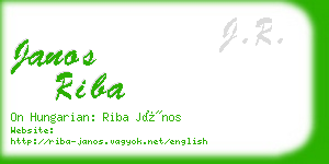 janos riba business card